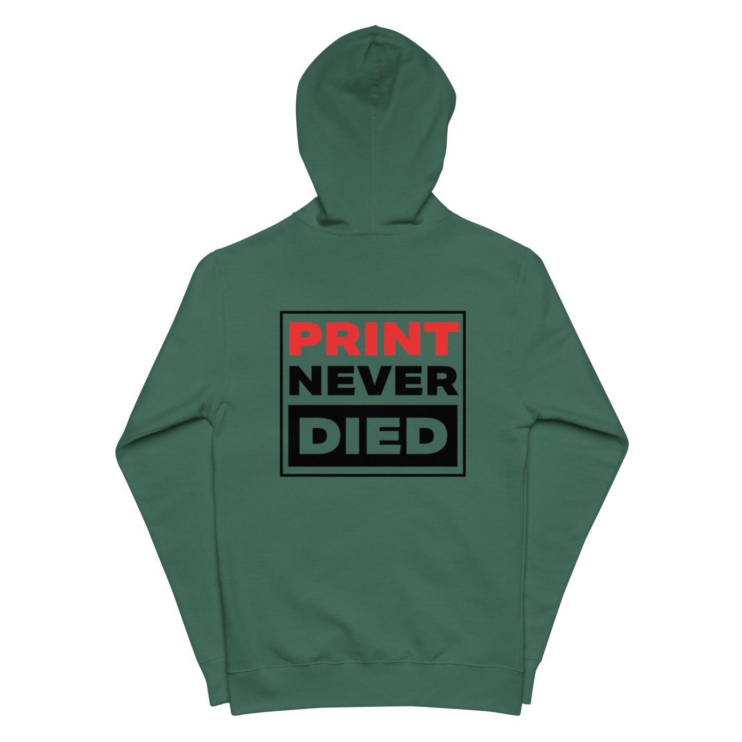 Unisex fleece zip up hoodie