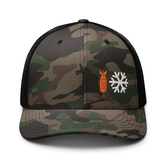 Camouflage BS Logo trucker hat